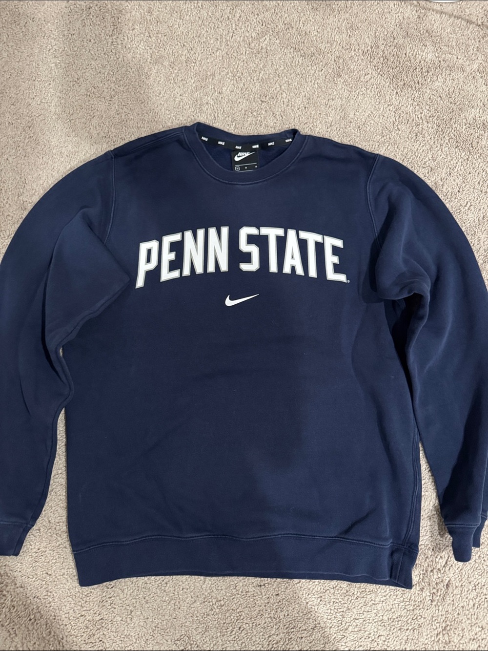 Nike Navy Crewneck Sweatshirt with White Penn State Print